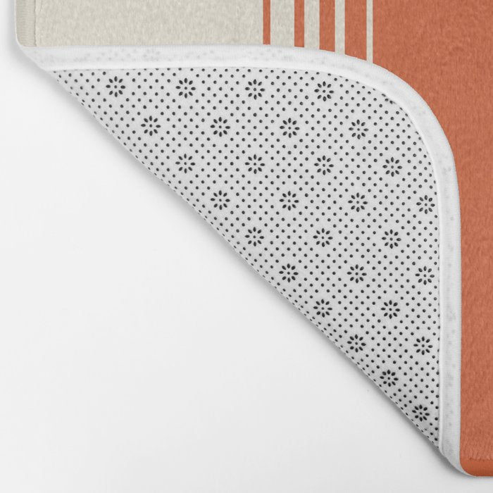 Marmalade Orange and Creme Lines Bath Mat Gallery Image 2