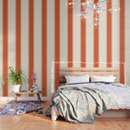 Marmalade Orange and Creme Lines Wallpaper Gallery Image 3
