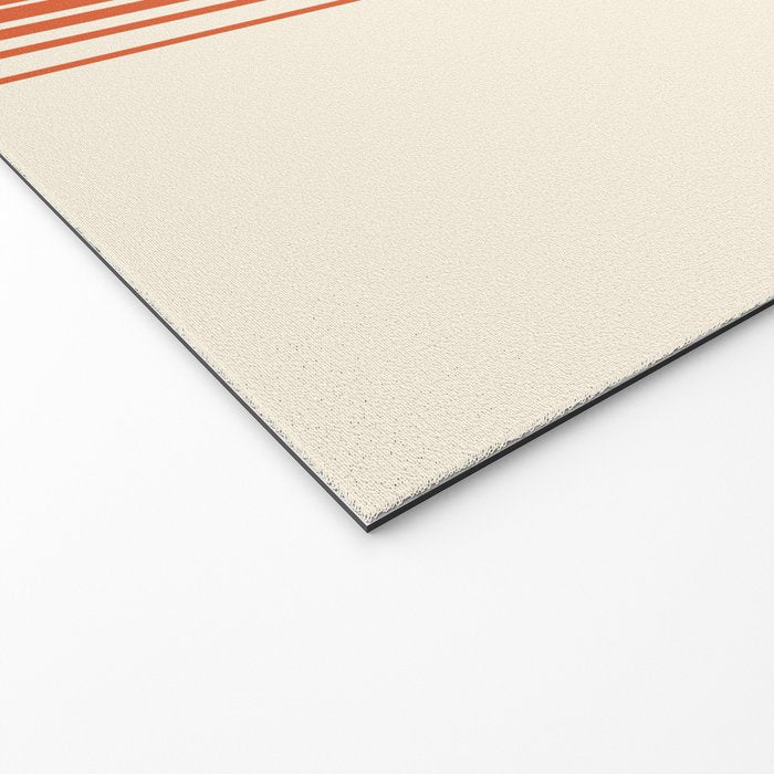 Marmalade Orange and Creme Lines Welcome Mat Gallery Image 2