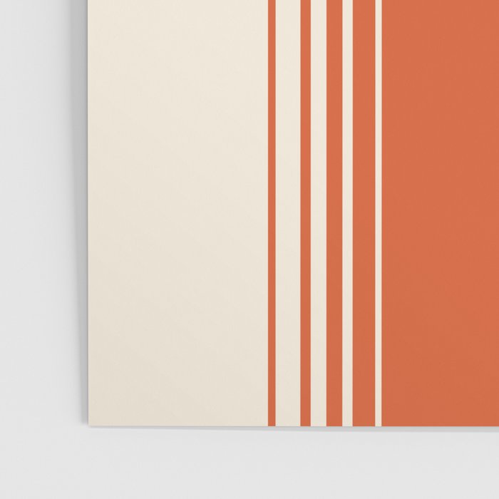 Marmalade Orange and Creme Lines Poster Gallery Image 3