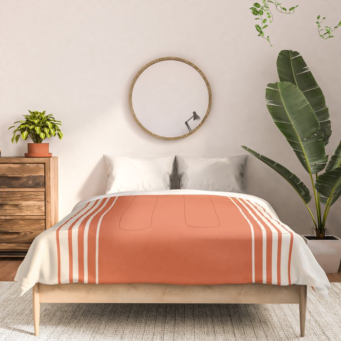 Marmalade Orange and Creme Lines Comforter Gallery Image 3