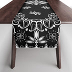 black and white bandana pattern Table Runner Gallery Image 1
