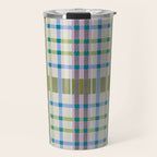 Vibrant Plaid Fusion C Travel Mug Gallery Image 1