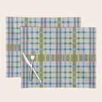 Vibrant Plaid Fusion C Placemat Gallery Image 1