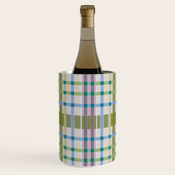 Vibrant Plaid Fusion C Wine Chiller Gallery Image 1
