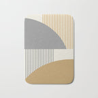 Quarter Circle Lines - Gray Gold  Bath Mat Gallery Image 1