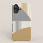 Quarter Circle Lines - Gray Gold  iPhone Case Gallery Image 1