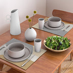 Quarter Circle Lines - Gray Gold  Placemat Gallery Image 2