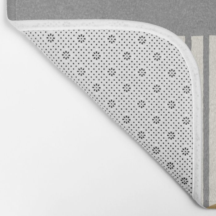 Quarter Circle Lines - Gray Gold  Bath Mat Gallery Image 2