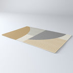 Quarter Circle Lines - Gray Gold  Rug Gallery Image 3