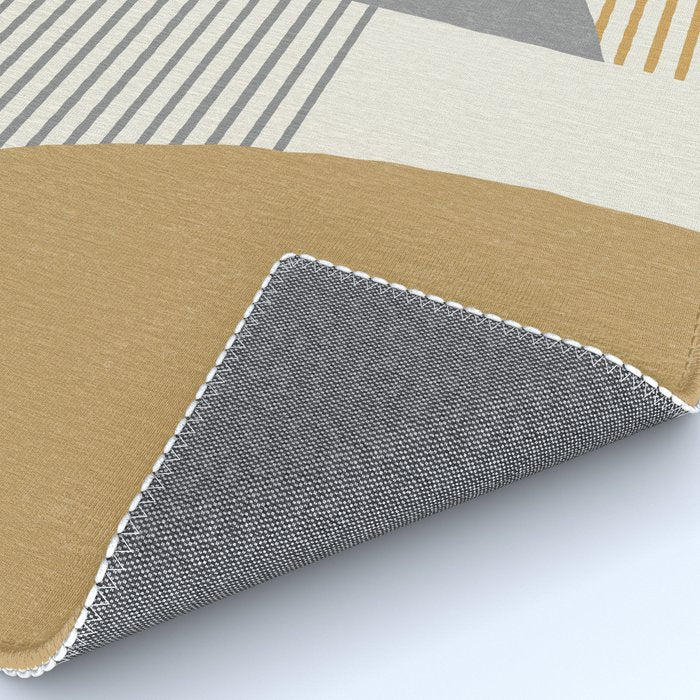 Quarter Circle Lines - Gray Gold  Rug Gallery Image 4