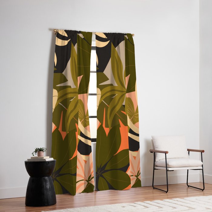 Jungle Abstract 23 Window Curtain Gallery Image 2