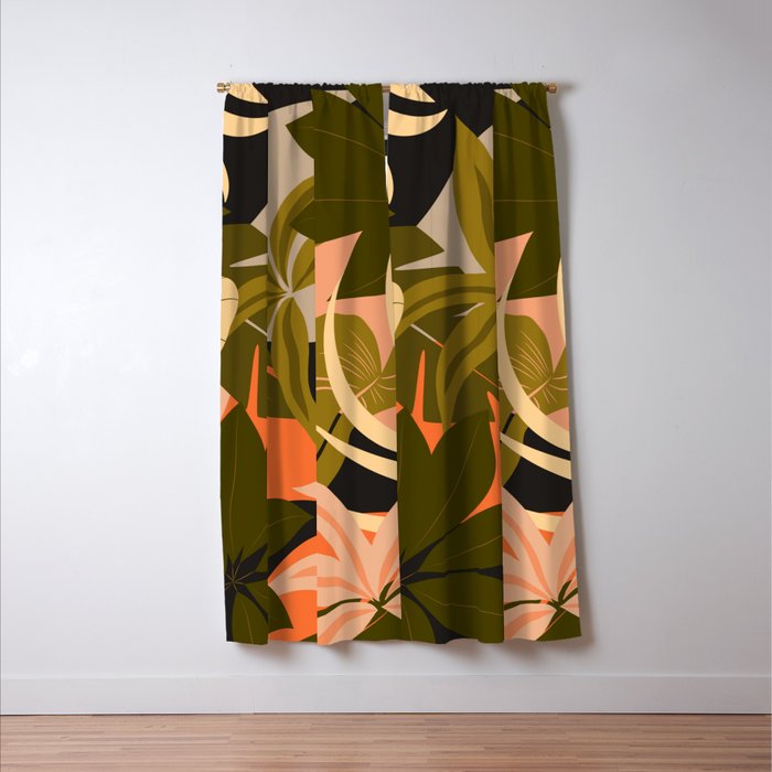 Jungle Abstract 23 Window Curtain Gallery Image 3