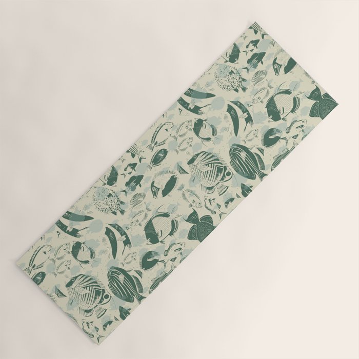 deep ocean fish family light Yoga Mat Gallery Image 1