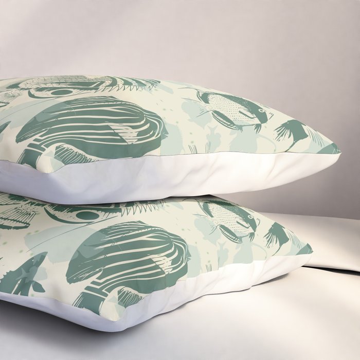 deep ocean fish family light Pillow Sham Gallery Image 3