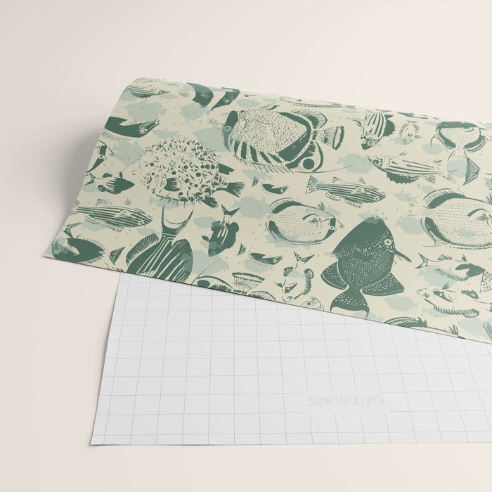 deep ocean fish family light Wrapping Paper Gallery Image 2