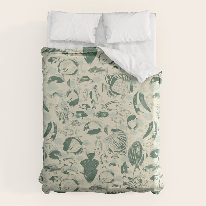 deep ocean fish family light Duvet Cover Gallery Image 6