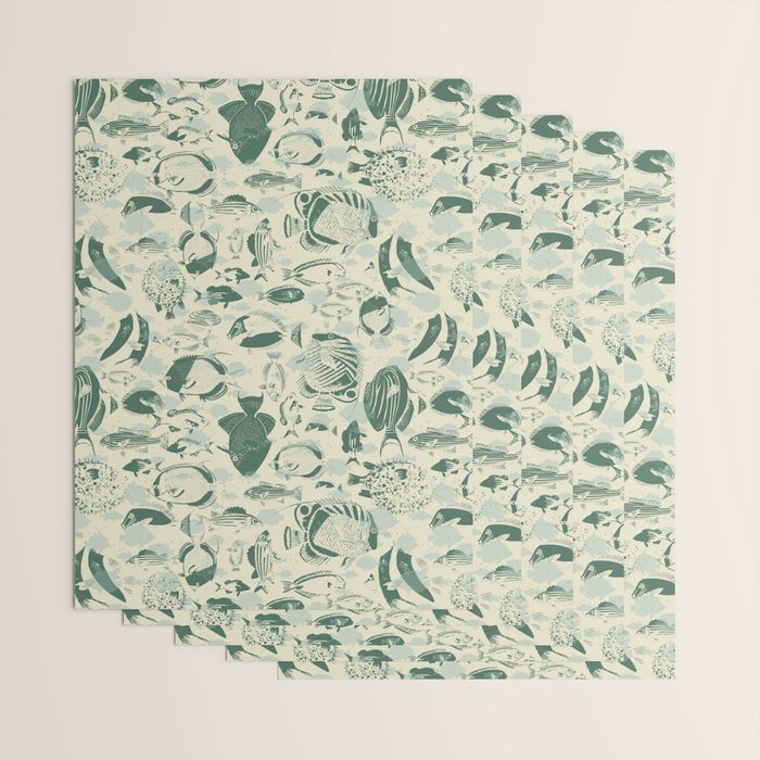 deep ocean fish family light Wrapping Paper Gallery Image 3