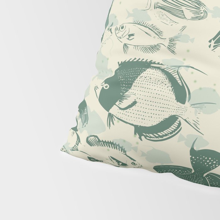 deep ocean fish family light Pillow Sham Gallery Image 4