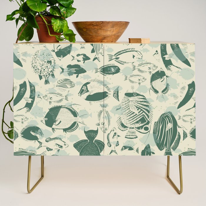 deep ocean fish family light Credenza Gallery Image 1