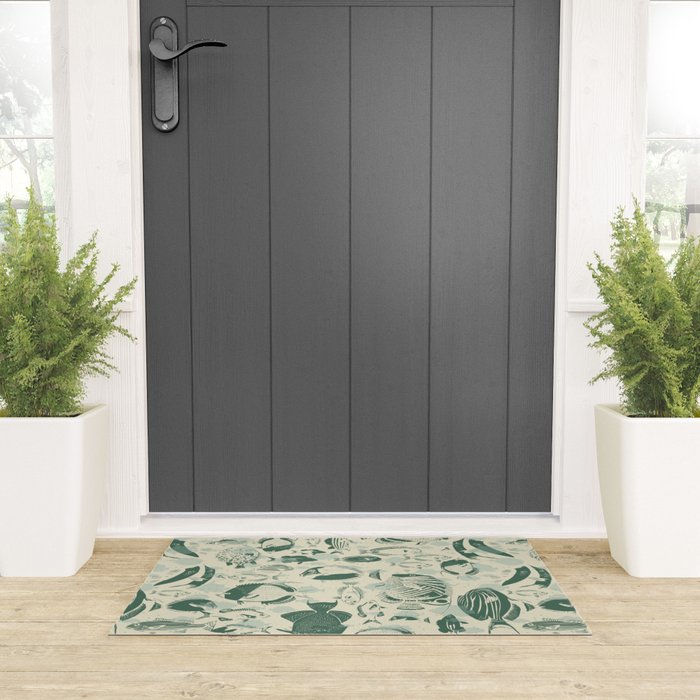 deep ocean fish family light Welcome Mat Gallery Image 3