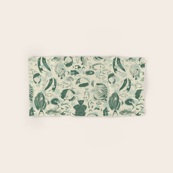 deep ocean fish family light Bath Towel Gallery Image 1