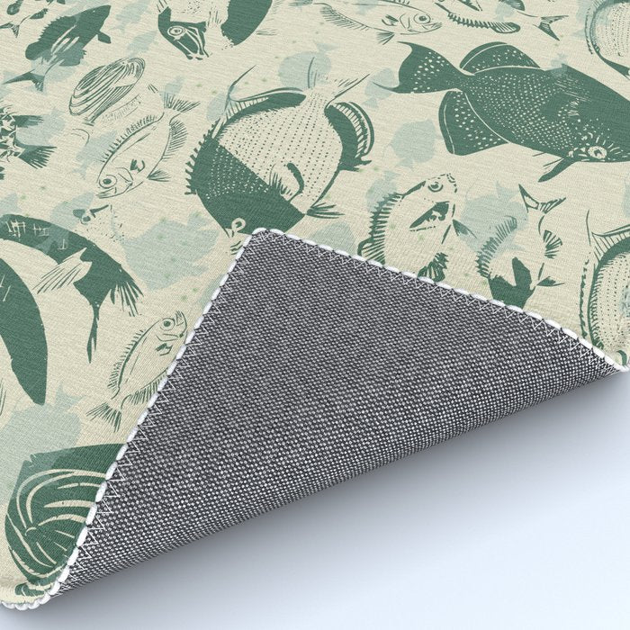 deep ocean fish family light Rug Gallery Image 4