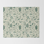 deep ocean fish family light Throw Blanket Gallery Image 2