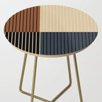 Color Block Line Abstract I Boho Rustic Side Table Gallery Image 2
