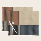 Color Block Line Abstract I Boho Rustic Placemat Gallery Image 1