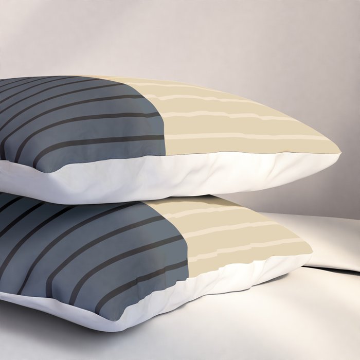 Color Block Line Abstract I Boho Rustic Pillow Sham Gallery Image 3