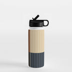 Color Block Line Abstract I Boho Rustic Water Bottle Gallery Image 1