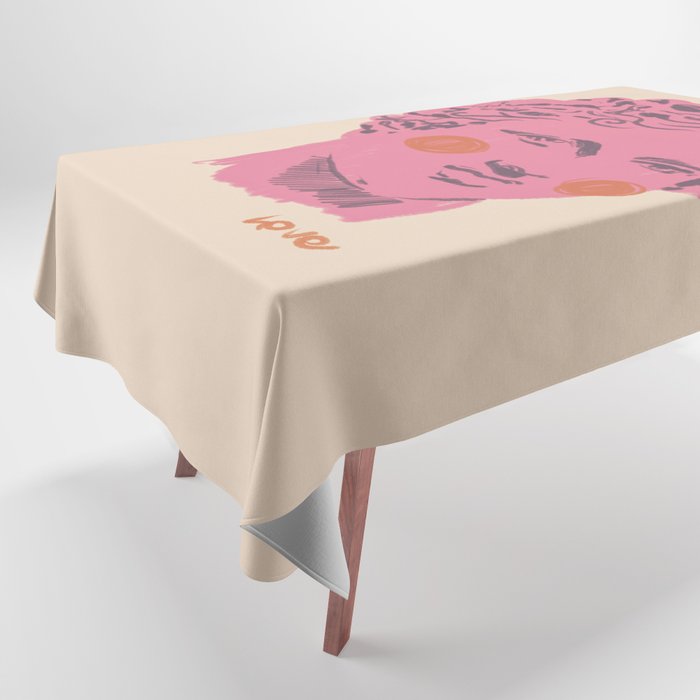 Ancient head #2 Tablecloth Gallery Image 1