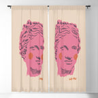 Ancient head #2 Window Curtain Gallery Image 5
