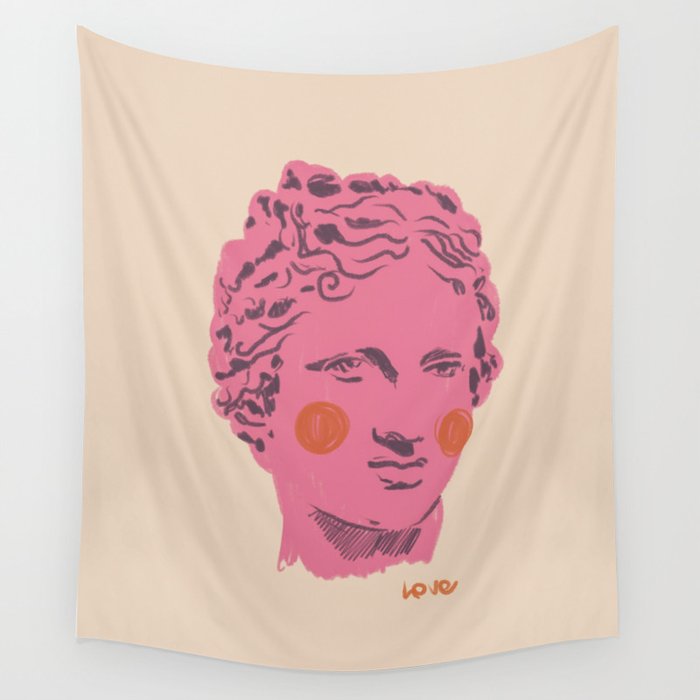 Ancient head #2 Wall Tapestry Gallery Image 4