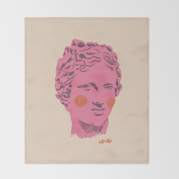 Ancient head #2 Throw Blanket Gallery Image 2