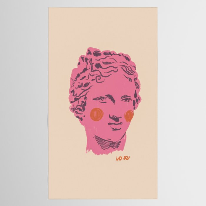 Ancient head #2 Tablecloth Gallery Image 2