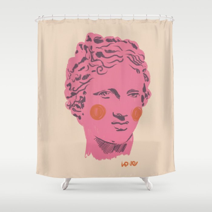 Ancient head #2 Shower Curtain Gallery Image 1