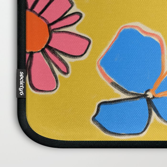 VINTAGE GARDEN YELLOW Laptop Sleeve Gallery Image 3