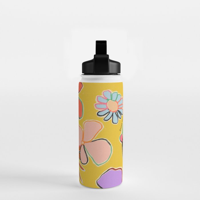 VINTAGE GARDEN YELLOW Water Bottle Gallery Image 2