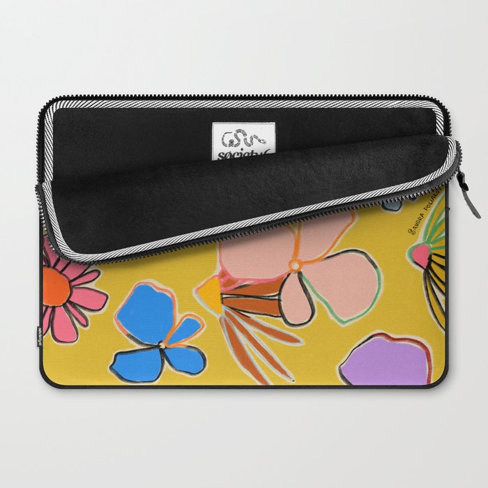 VINTAGE GARDEN YELLOW Laptop Sleeve Gallery Image 2
