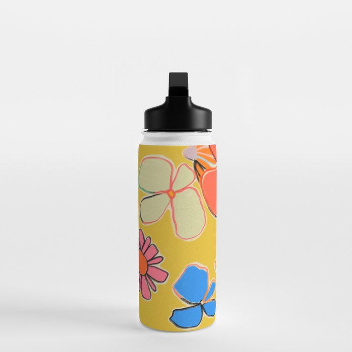 VINTAGE GARDEN YELLOW Water Bottle Gallery Image 3