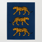 Tigers (Navy Blue and Marigold) Poster Gallery Image 4
