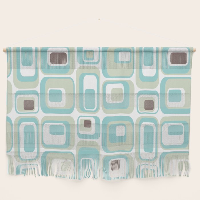 Retro Rectangles Mid Century Modern Geometric Vintage Style Wall Hanging Gallery Image 1