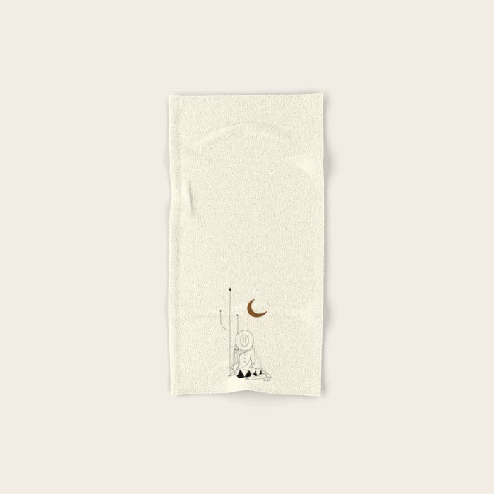 Talking to the Moon - Rustic Bath Towel Gallery Image 1