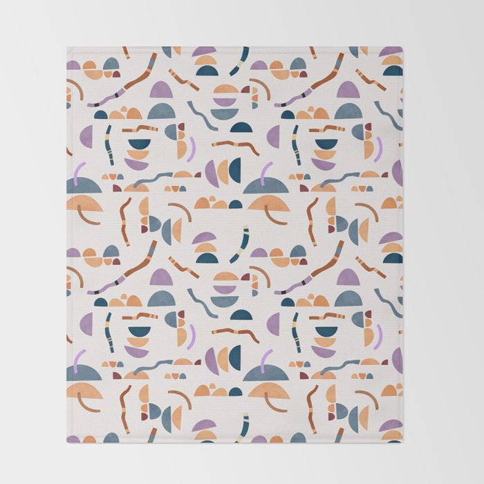 Modern simple shapes C Throw Blanket Gallery Image 2