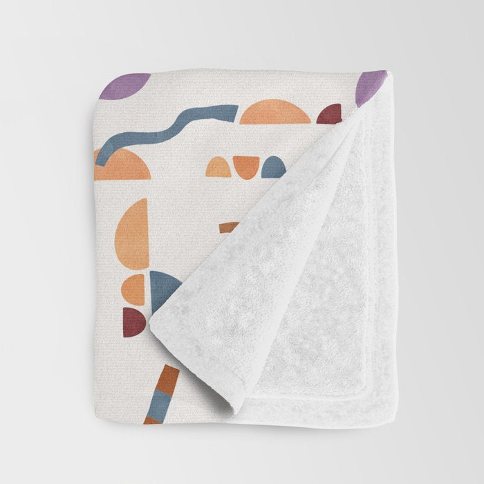 Modern simple shapes C Throw Blanket Gallery Image 3