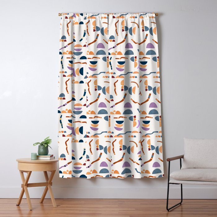 Modern simple shapes C Window Curtain Gallery Image 1