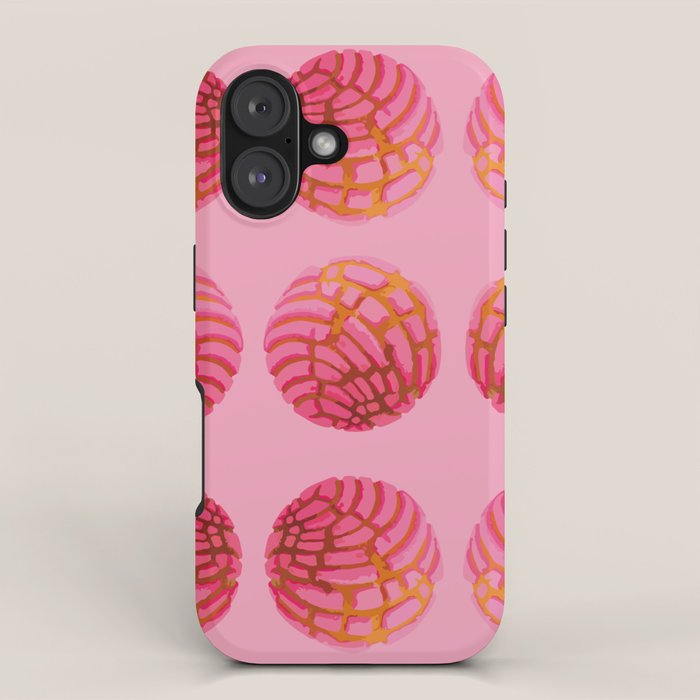 Pink concha bread mexican concha pan dulce mexican food lover iPhone Case Gallery Image 1