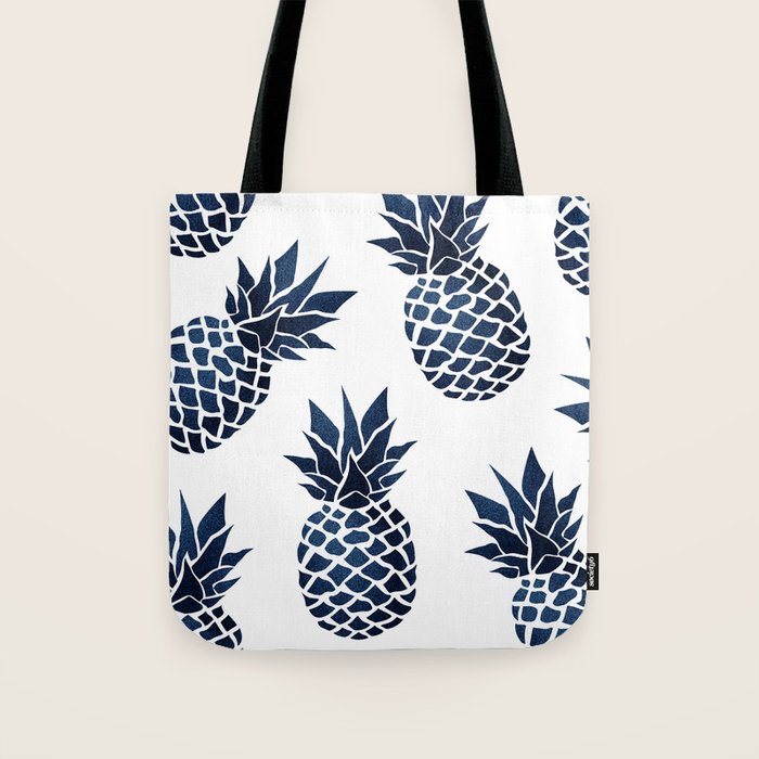 Pineapple Blue Denim Tote Bag Gallery Image 1